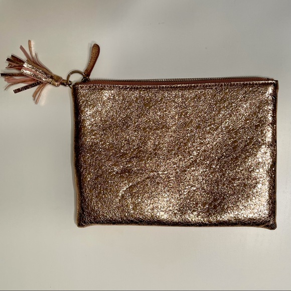 ANTHROPOLOGIE METALLIC POUCH - Picture 3 of 7